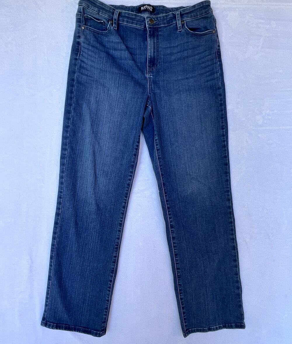 Buffalo David Bitton Jeans Womens Size 12/32 Alyssa High Rise Straight Leg Denim